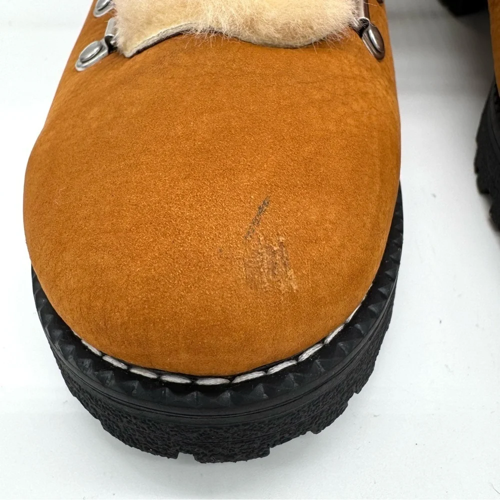 J.Crew Nordic Shearling Hiking Boots with Red laces Women’s Size 11